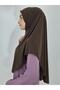 Prayer Cloth Khimar, Ready-made Large Scarf, Malaysia Model, Sandy Fabric Brown Color for Hijap, Hajj Umrah - 2
