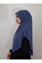 Prayer Cloth Khimar, Ready Large Scarf, Malaysia Model, Sandy Fabric Indigo for Hijap, Hac Umrah - 4