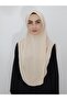 Prayer Cloth Khımar Ready Large Scarf Suitable for Hajj and Umrah Hıjap Malaysia Model Tan - 2