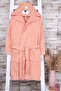 100% Cotton Hooded Floral Cat Embroidered Children's Bathrobe