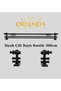 Black Wooden Head Aluminum Pipe Rustic Curtain Hanger Double Rail 300 Cm - 2