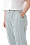 Large Size Linen Water Green Trousers with Pleated Front Pockets and Ornamental Plackets - 4
