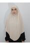 Souffle Ready Tied Large Scarf Suitable for Hijap Hajj Umrah Sandy Fabric Skin Color