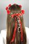Special Design Bridesmaid Crown with Red Laser Flower and Pearl Outer Shooting Crown – Party Crowns, Stylish Design – - 6