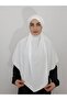 Souffle Ready Tied Peceli Large Scarf Suitable for Hijab, Hajj and Umrah Ecru - 4