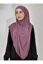 Souffle Ready Tied Peceli Large Scarf Hıjap Suitable for Hajj and Umrah Lilac - 4