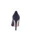 Woman's pointed toe silver stone embellished evening shoes black scuba 1643286 - 4