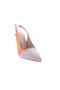 Woman's pointed toe silver stone ankle strap evening shoe orange scuba 1673286 - 2