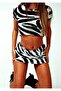 Zebra Patterned Skirt Set - 5