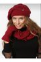 Women's Adult 3-Piece Painter Set Scarf Beret Gloves Knitwear Set - 4