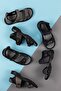 Genuine Leather Black Color Orthopedic Sole Children's Unisex Sandals - 5