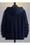 Unisex Chest Vertical Printed Oversize Hooded Sweatshirt - 3