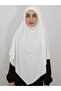 Ready-made Souffle Bagged Practical Scarf Khimar Ecru Color