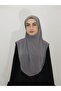 Prayer Cloth Khımar Ready Large Scarf Suitable for Hajj and Umrah Hıjap Malaysia Model Gray - 2