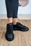 Unisex Sneaker Sports Shoes Thick Sole Black - 3
