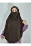 وشاح كبير عملي مع ربطة عنق سوفليه جاهزة، لون بني خيمار - 3