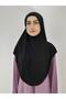 Prayer Cloth Khimar, Ready-made Large Scarf, Malaysia Model, Sandy Fabric Black for Hijap, Hac Umrah