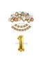 1 Year Old Safari Themed Balloon Chain Set (50 Balloons - Happy Text - Number Foil Balloon)