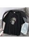 My Vision Sculpture Art & Leaves Black Unisex Oversize T-Shirt - 2