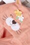 100% Cotton Hooded Floral Cat Embroidered Children's Bathrobe - 2