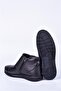 Genuine Leather Men's Black Comfort Orthopedic Daily Boots with Fur Inside - 3