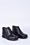 Genuine Leather Men's Black Comfort Orthopedic Daily Boots with Fur Inside - 4