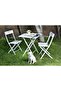 Ahşap Bistro Set Beyaz - 2