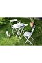 Ahşap Bistro Set Beyaz - 3