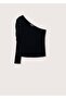 Asymmetric Velvet T-Shirt - 3