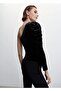 Asymmetric Velvet T-Shirt - 8