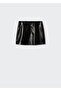 Crocodile Skin Look Short Skirt - 3