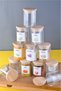 12 Pieces Bamboo Vacuum Lid Borosilicate Glass Jar Set Spice Bowl 24 Pieces Label 6x9 200ml