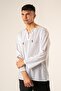 Organic Cotton Lace-up Crew Neck Men's Shirt - White - 2