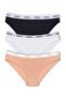 3-Piece Cotton Jacquard Elastic Women's Slip Panties