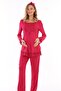 Cherry Breastfeeding Featured Maternity Pajamas Set with Dressing Gown 3044 - 3