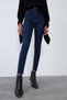 Natasha Dark Blue High Waist Lycra Slim Fit Jeans Narrow Leg Recovery - 2