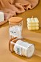 2-Piece Decorative Make-up Cotton & Floss Organizer with Wooden Lid 250 Ml Acrylic Cotton Holder - 4