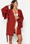 كيمونو وقفطان صغير منسوج بلون القرفة للشاطئ TBESS21KM0002 - 3