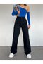 Wide Leg Palazzo Black Colorfast High Waist Flexible Zeus Jean