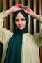 شال نسائي من الخيزران المطرز باللون الزمردي - 23 - 3