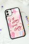 iPhone 11 Pink Motto Design Glossy Phone Case - 4