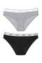 2-Piece Cotton Jacquard Elastic Women's Slip Panties