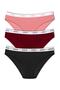 3-Piece Cotton Jacquard Elastic Women's Slip Panties