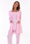 Pink Breastfeeding Featured Maternity Pajamas Set with Dressing Gown 3044