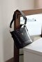 Women's Black Strap Shoulder Bag - 4