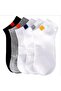 Set of 5 Unisex Elastic Square Patterned White Booties Ankle Socks - 2
