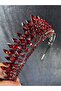 Red Eda Model Three-Dimensional Bride and Henna Crown – Wedding & Henna & Wedding, Stylish Design, Women's Accessory - 3