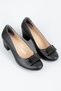 Women's Black Classic Heeled Shoes - 2