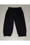 Children's Black Combed Three Thread Non-Raised Seasonal Single Sweatpants