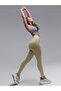 Pescia Ribbed Leggings High Waist Seamless Durable Knitted Fabric Camel Color - 5